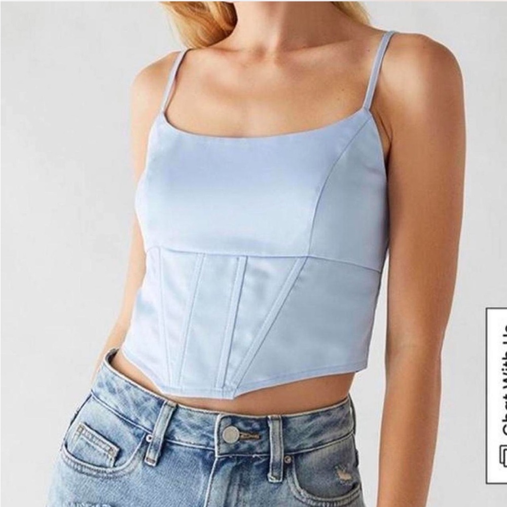 NWOT Pacsun Baby Blue Corset Top